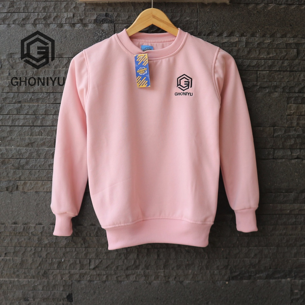 Crewneck Sweater Anak Ghoniyu Kids Logo Bordir CN Unisex Original Best Seller