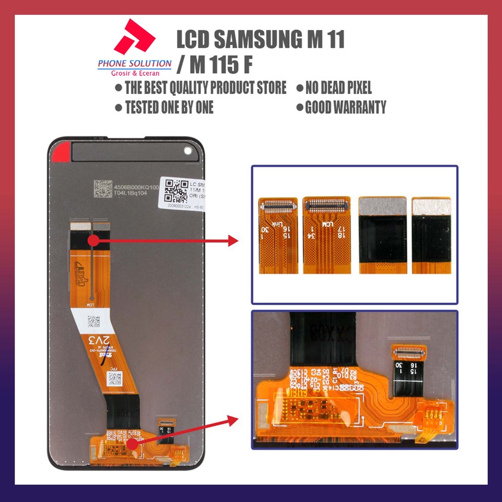 LCD Samsung M11/M115F/A11 Fullset Touchscreen Original 100% // Supplier LCD Samsung - Garansi 1 Bulan