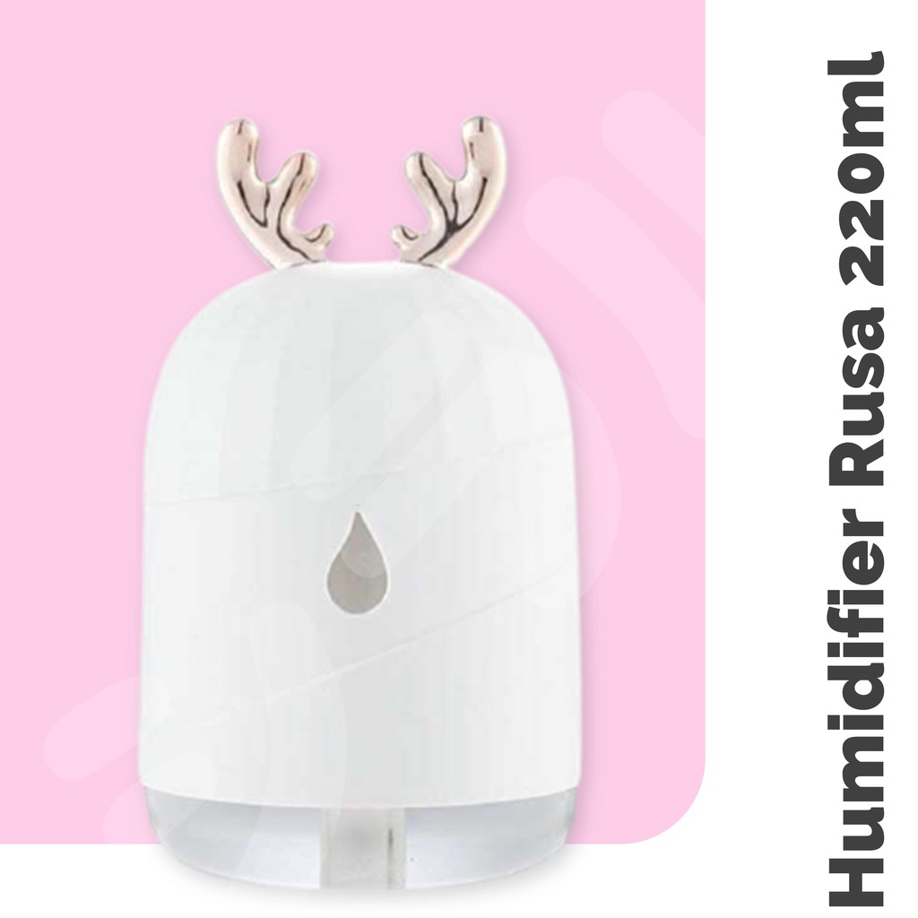 Air Humidifier 220ml Aromatherapy Diffuser Cute Design Model Rusa Karakter