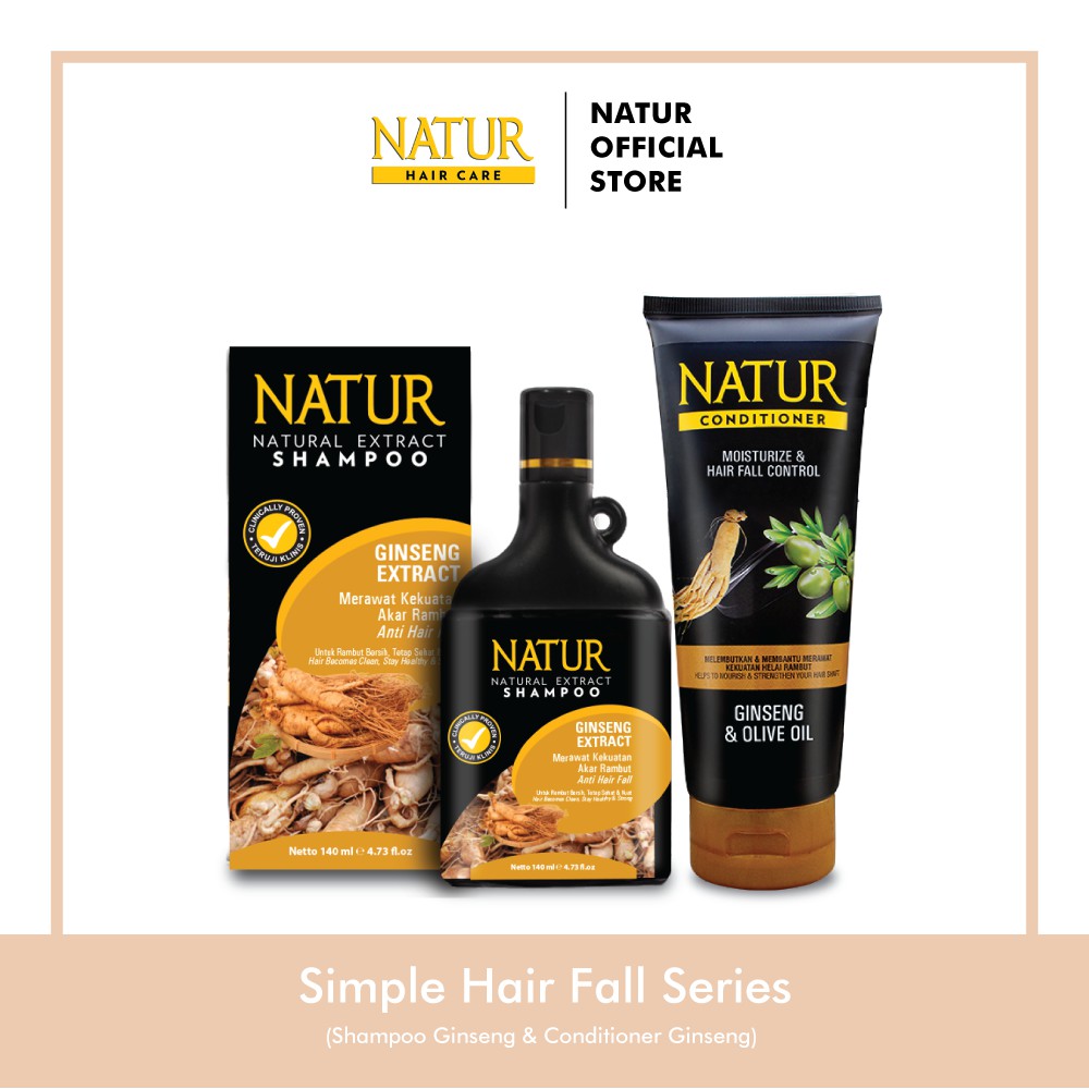 (BISA COD) Natur Simple Hair Fall Series l Paket Rambut Rontok