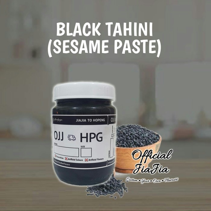 

Natural Organic Creamy Black Sesame Tahini Paste - Pasta Wijen Hitam