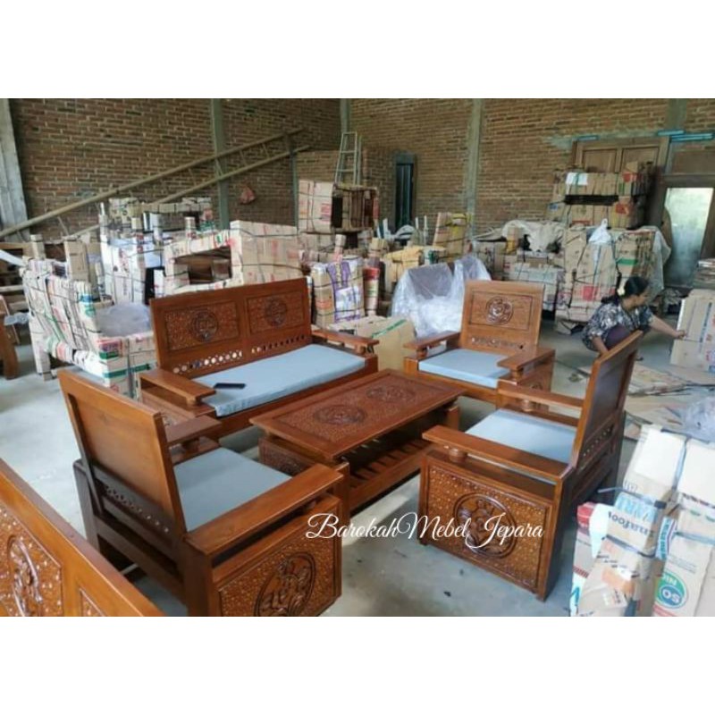 Kursi Tamu Minimalis Ukir Jepara / Sofa Tamu minimalis Jati / kursi tamu jepara / mebel kursi jepara