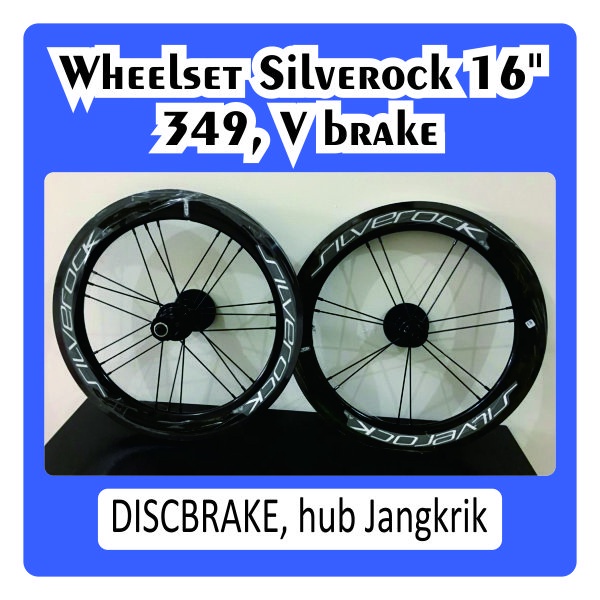 Wheelset SILVEROCK 349 V BRAKE Wheel Set Hub Jangkrik Silver Rock