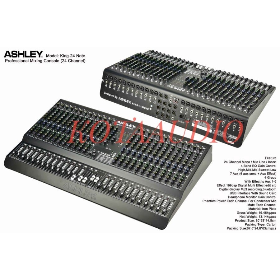 Mixer Audio Ashley King 24Note/ King 24 Note Original 24 CH King24Note