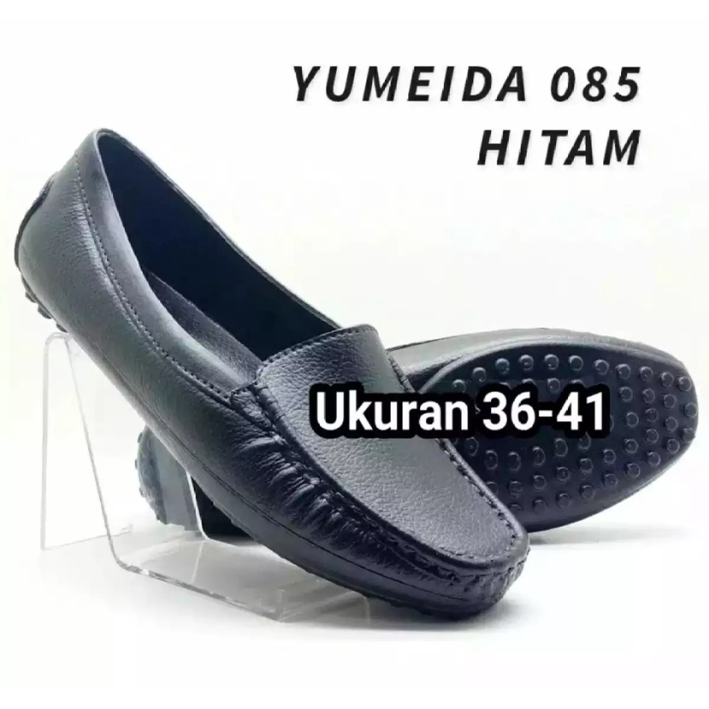 Sepatu pantopel karet wanita hitam yumeida F 085 L size 36/41