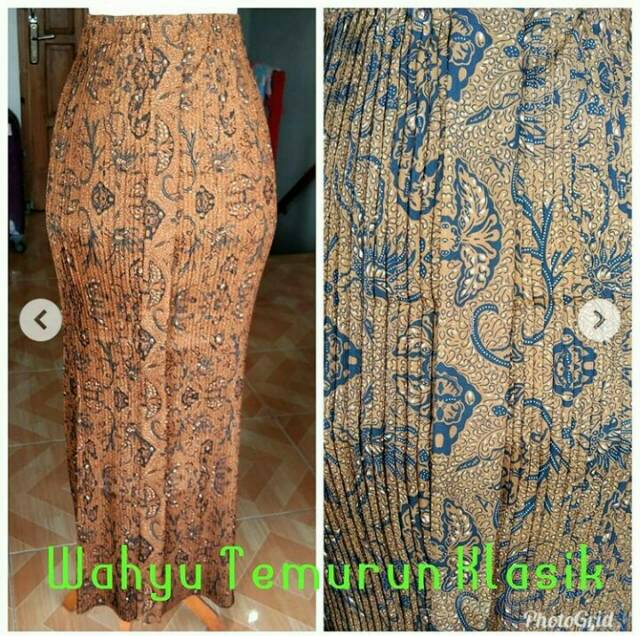 Rok plisket batik wiron