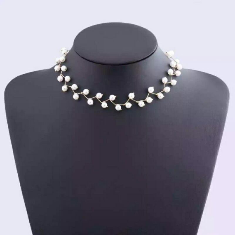 Rully68 Kalung Choker manik manik ziz zaz -kalung ala koreaa