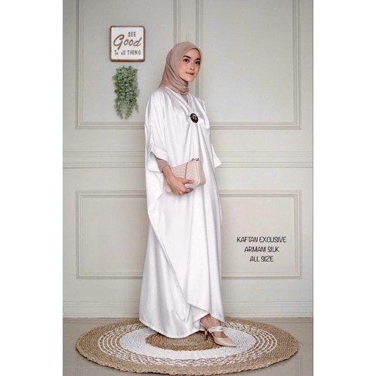 Kaftan exclusive ORI by Kamari gamis wanita muslimah bahan armani silk bordir allsize mewah new cewe