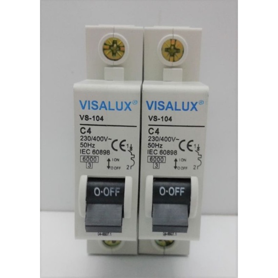 Visalux MCB 2A 450W / 4A 900W / 6A 1300W / 10A 2200W / 16A 3500W / 20A 4400W