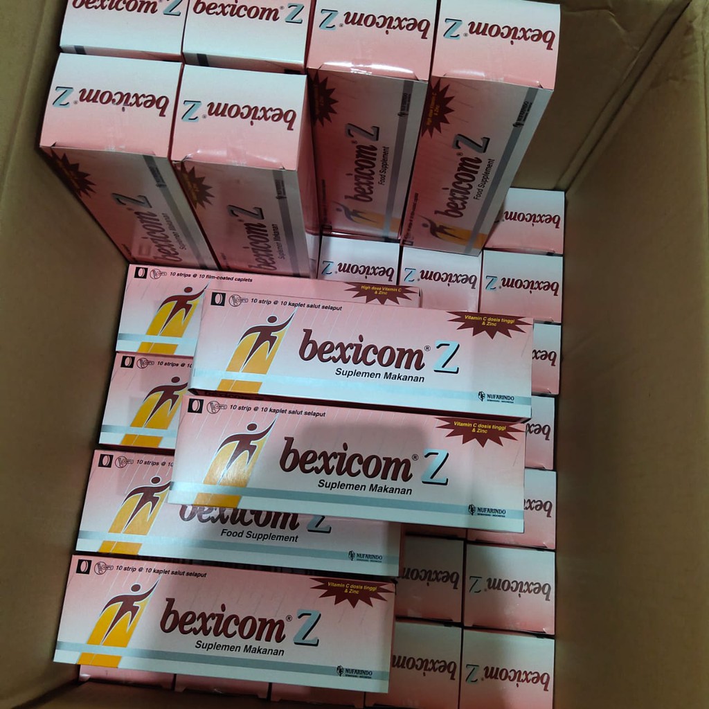 BEXICOM Z PER STRIP ISI 10 MULTIVITAMIN VITAMIN C DENGAN ZINC