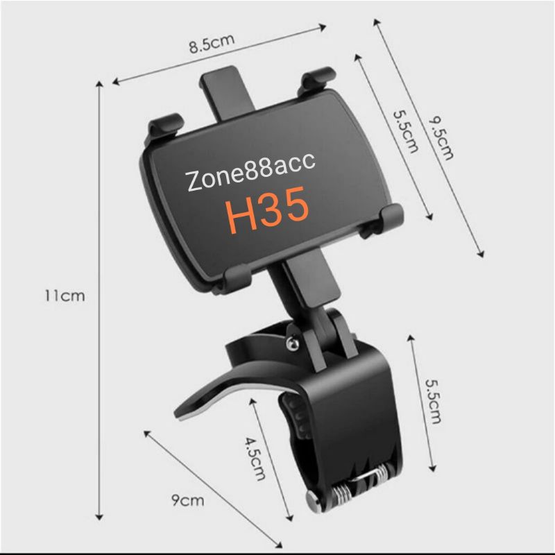 Phone Holder Mobil Dudukan Handphone Hp Car stand Dasboard Jepit Universal GPS Holding Kaca Spion Meja Standing