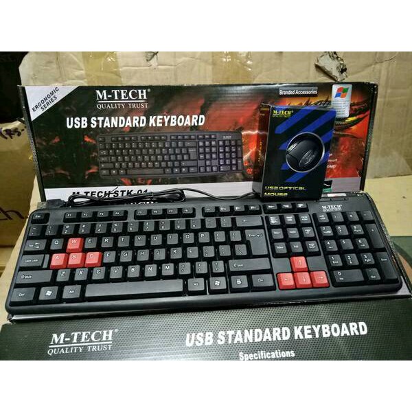 M-TECH STK-01 USB Keyboard &amp; Mouse Combo