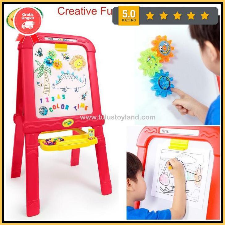 

Crayola Creative Fun Double Easel Papan Tulis White Board Magnetik Ready789