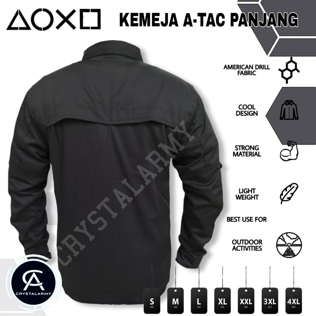 Kemeja Tactical M -TAC Lengan Panjang Pria/Kemeja Taktikal Terbaru/Kemeja PDL Lengan Panjang/Kemeja Kerja/Kemeja Outdoor