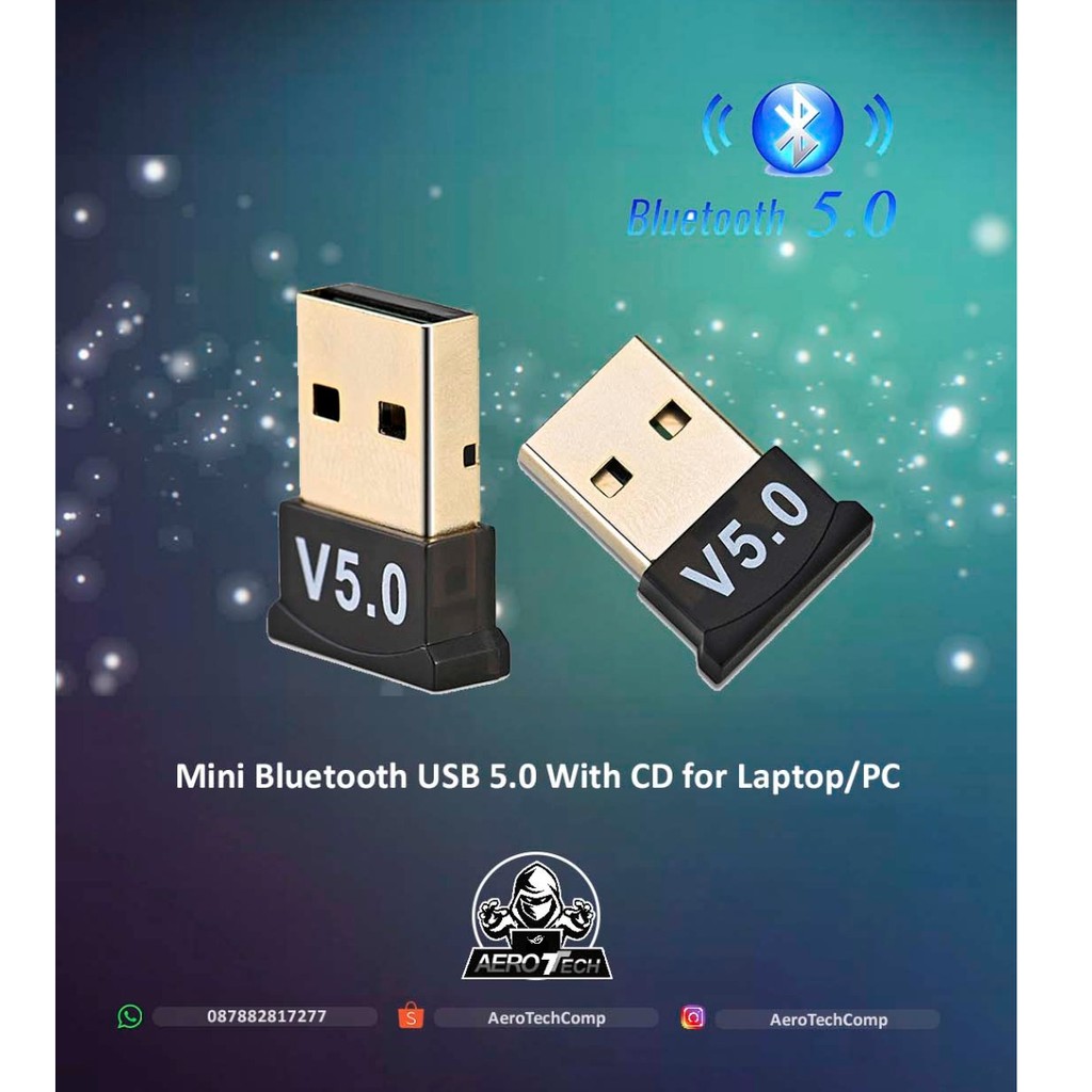 Mini Bluetooth USB 5.0 With CD for Laptop/PC