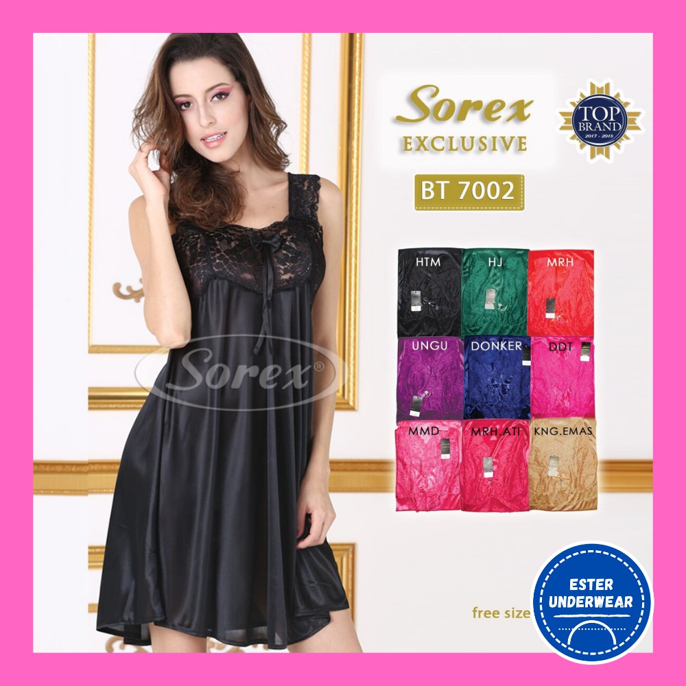 Baju tidur Wanita satin Lingerie Sorex BT 7002  ISI-1 PCS