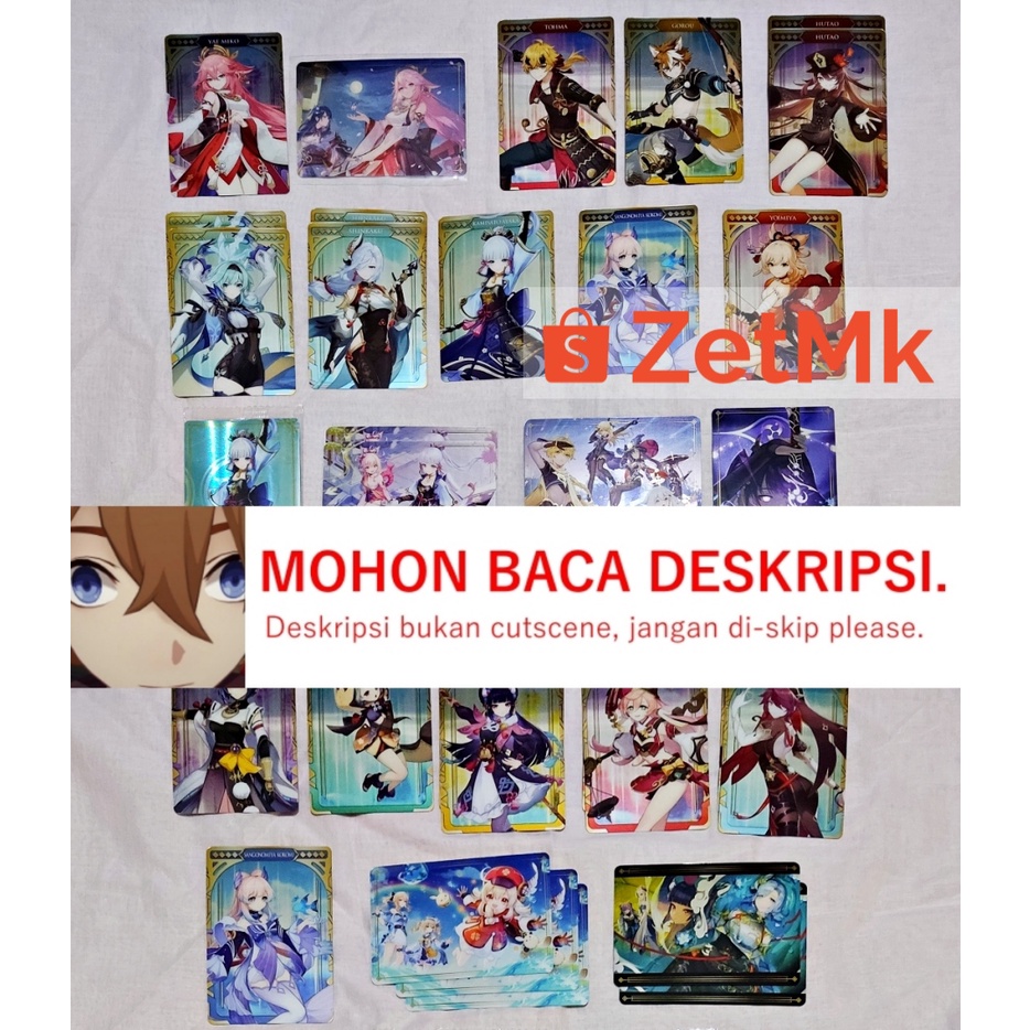 Genshin Impact Metal Card Yae Kokomi Yoimiya Ayaka Thoma Gorou Raiden