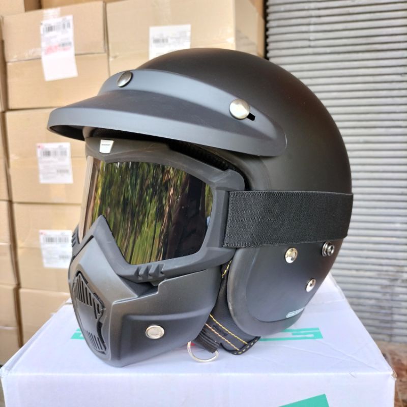 HELM GOOGLE MASK DAG CGR ORIGINAL BOGO DEWASA FULL LEHER STANDARD SNI