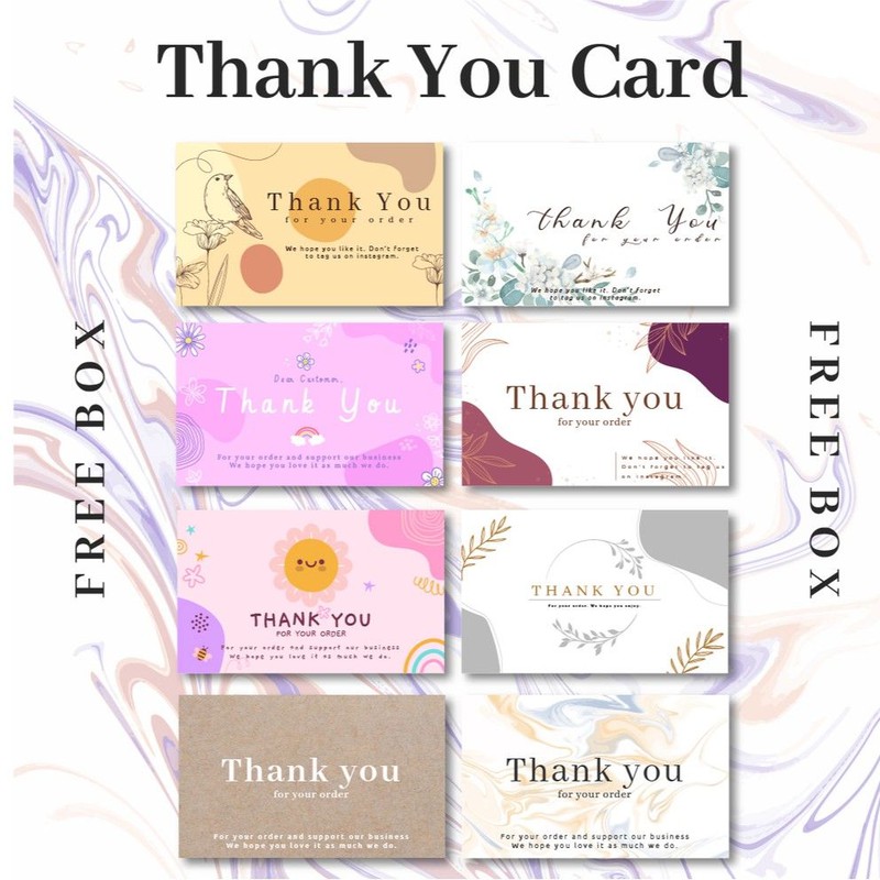 

THANK YOU CARD / CUSTOM THANK YOU CARD / THANKS CARD / GIFT CARD GRATIS BOX