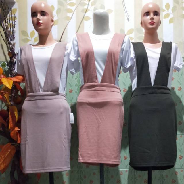 Overall Kain Set/ Overall rok/ overall set/ overall dewasa/ overall kaos/ overall