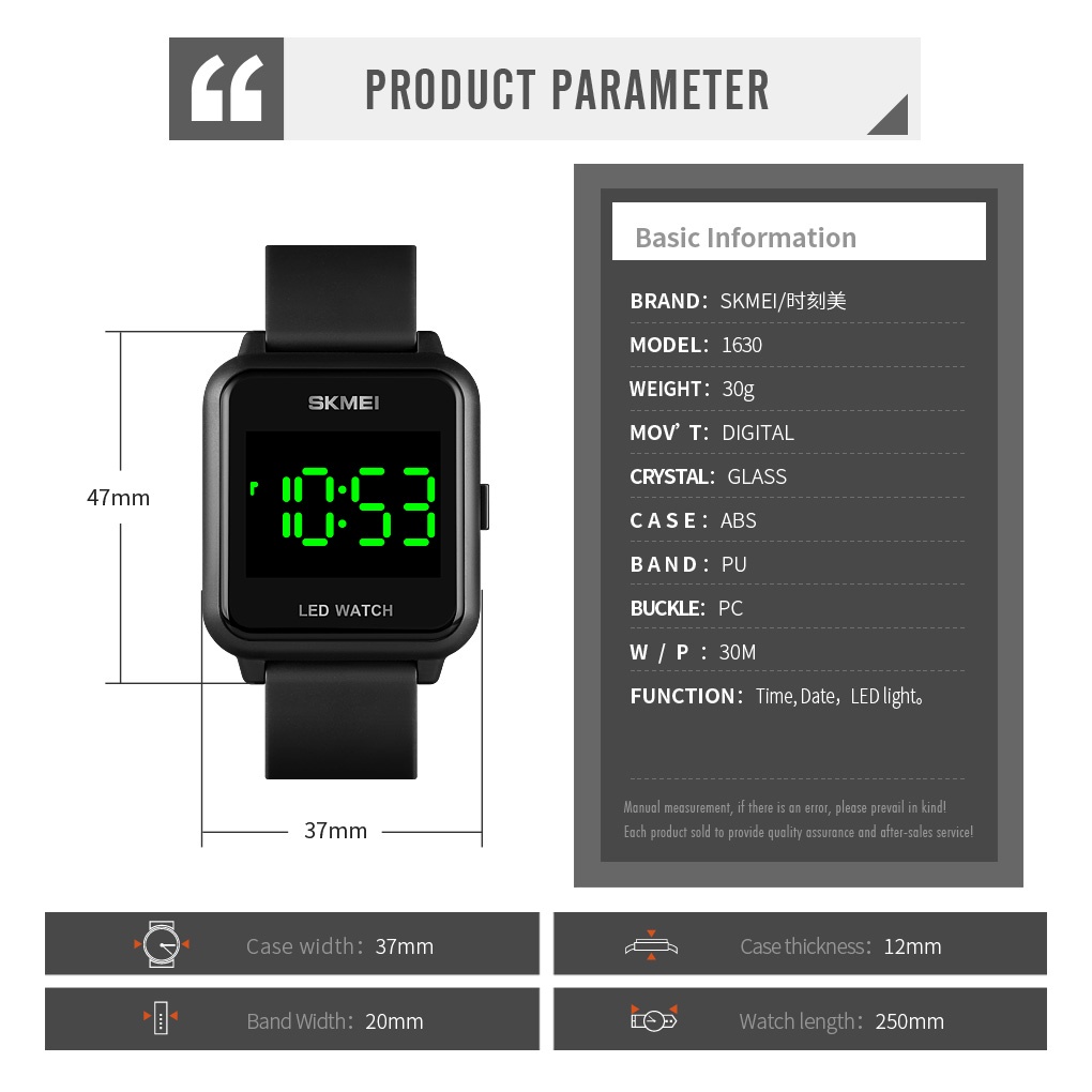 Jam Tangan Pria Skmei 1630 Jam Skmei Jam Tangan Digital Skmei Jam Tangan Cowok Jam Tangan Skmei Jam Tangan LED Jam Tangan Karet