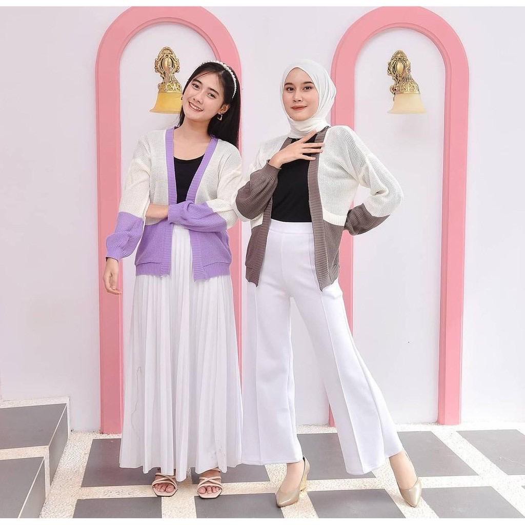 zelline official cardigan rajut cardy dora mix warna