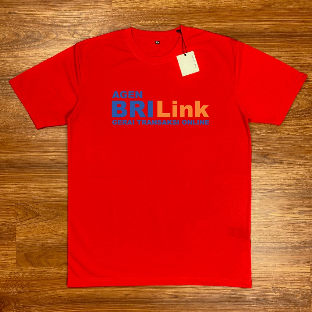 Kaos Agen BRILink Gerai Transaksi Online Lengan Pendek Katun Distro Terbaru