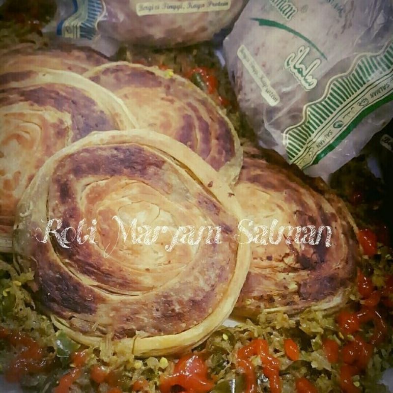 

roti maryam salman asli rasa DAGING 1 pack isi 5 roti mariam canai cane