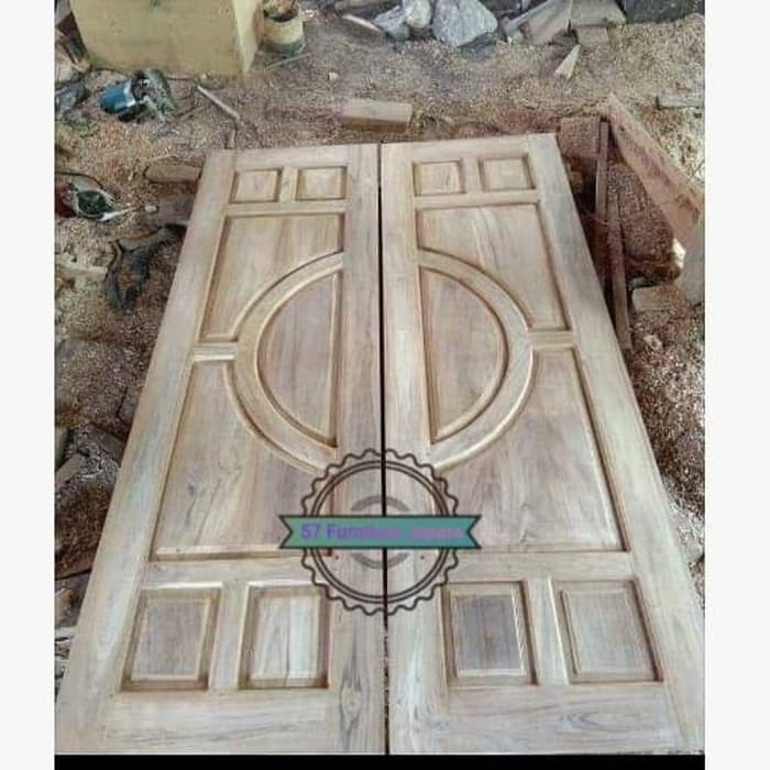 Pintu simpel + Kusen Rumah kayu jati mentahan