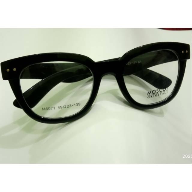 Frame kacamata moscot pria/wanita tebal