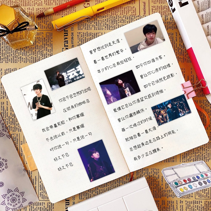 60 buah hip hop rapper Jiang Yunsheng stiker daratan male idol ponsel case stiker Notebook stiker bi