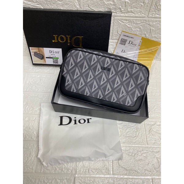 Handbag Dior import free box tas hand bag wanita pria Dior Pouch bag branded wanita pria