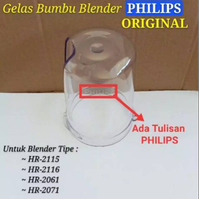 gelas bumbu blender philips original tipe 2115 atau 2116 atau 2061 atau 2071