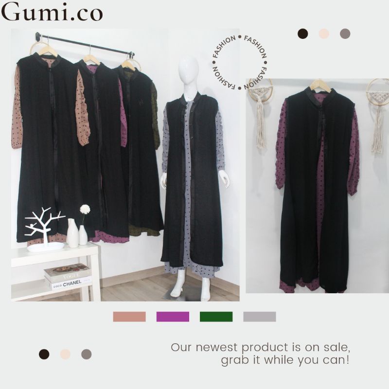 GAMIS / URAGIRI CRINKLE KOMBINASI CERUTY / BY GUMI