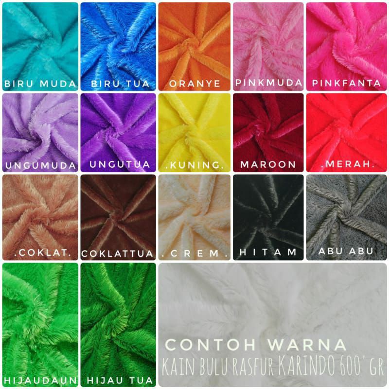 kain rasfur meteran/kain eceran/kain bulu rasfur