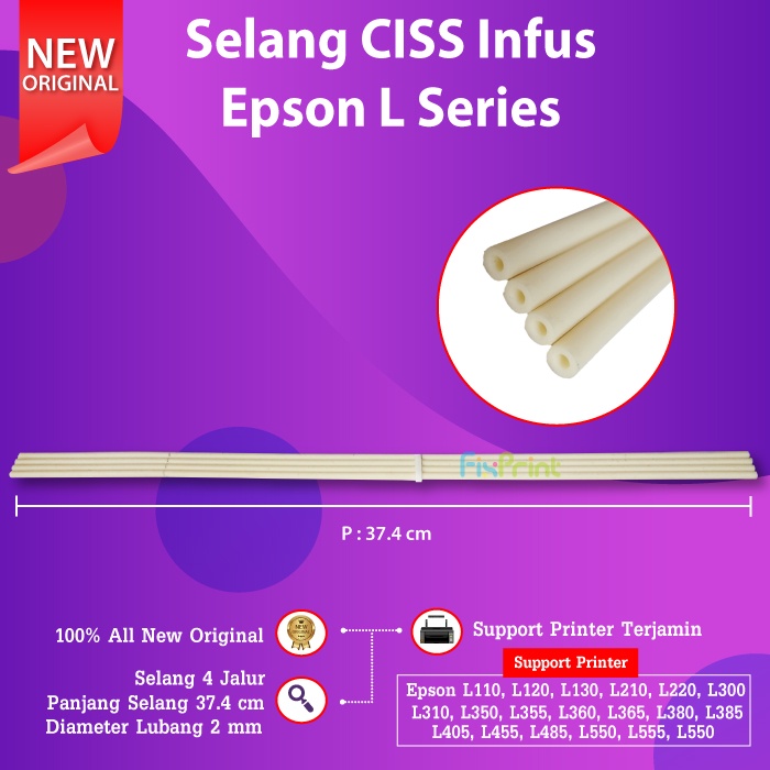 Selang Damper CISS Infus Epson L110 L120 L121 L210 L220 L300 L310 L350 L355 L360 L365 L550 L555 L565