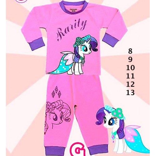 piyama anak perempuan impor reseller/dropship pony rarity sc-15337