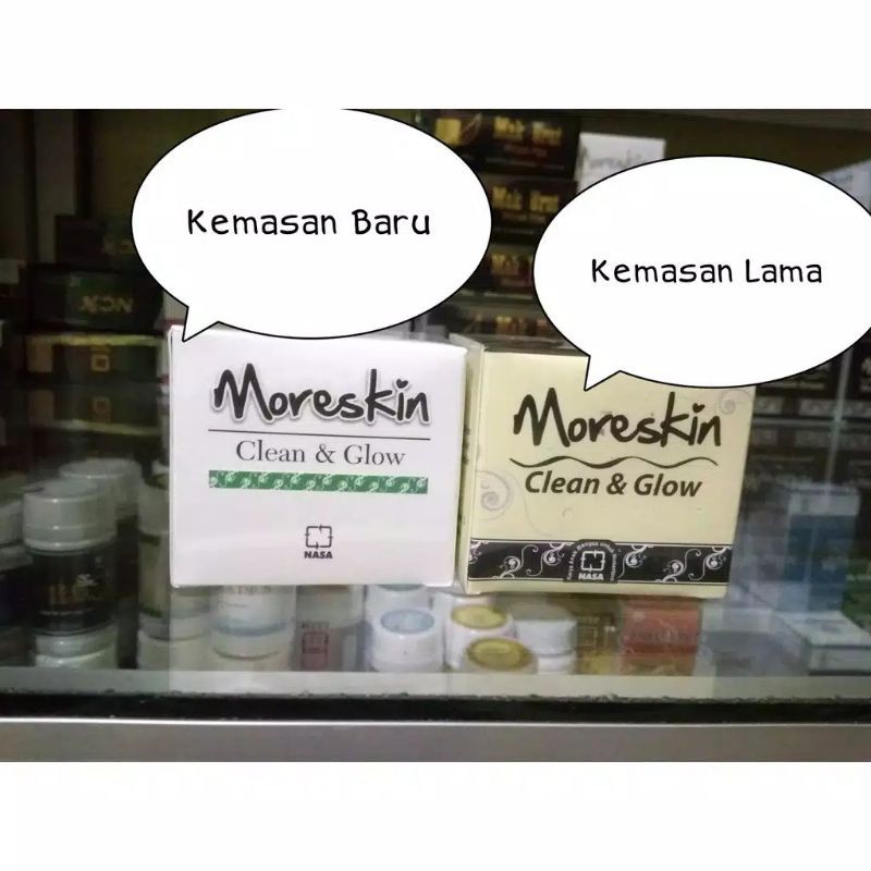 Moreskin Clean &amp; Glow Cream Pemutih Wajah Cream Pencerah Wajah