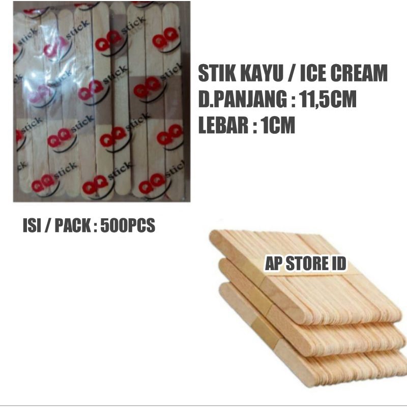 isi 500pcs stik kayu / stik ice cream kerajinan tangan