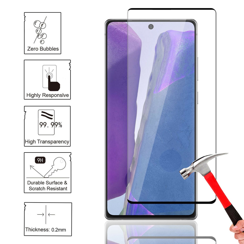 Hot Sale/2Pcs Tempered Glass Pelindung Layar Untuk Samsung Galaxy Note20Ultra/HD Pelindung Melengkung Cakupan Layar Penuh Film Pelindung