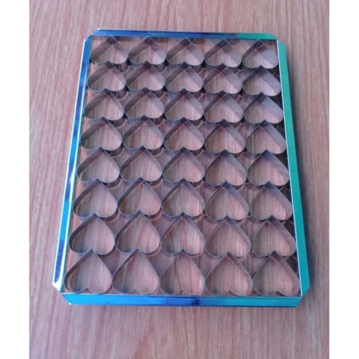 Cetakan Kue Kering 4 Motif / Cetakan Kue Kacang / Cetakan Kastengel 40 Lubang Bahan Stainless Tebal