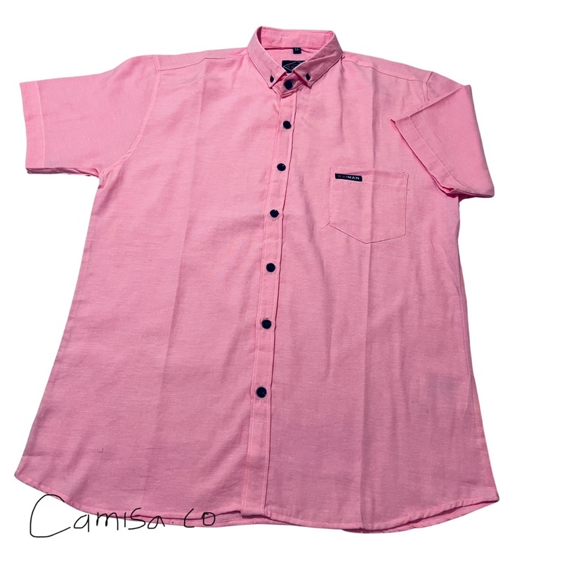 KEMEJA POLOS PRIA PINK BABY LENGAN PENDEK KATUN PREMIUM HEM PRIA POLOS PENDEK SOFT PINK KEMEJA KERJA