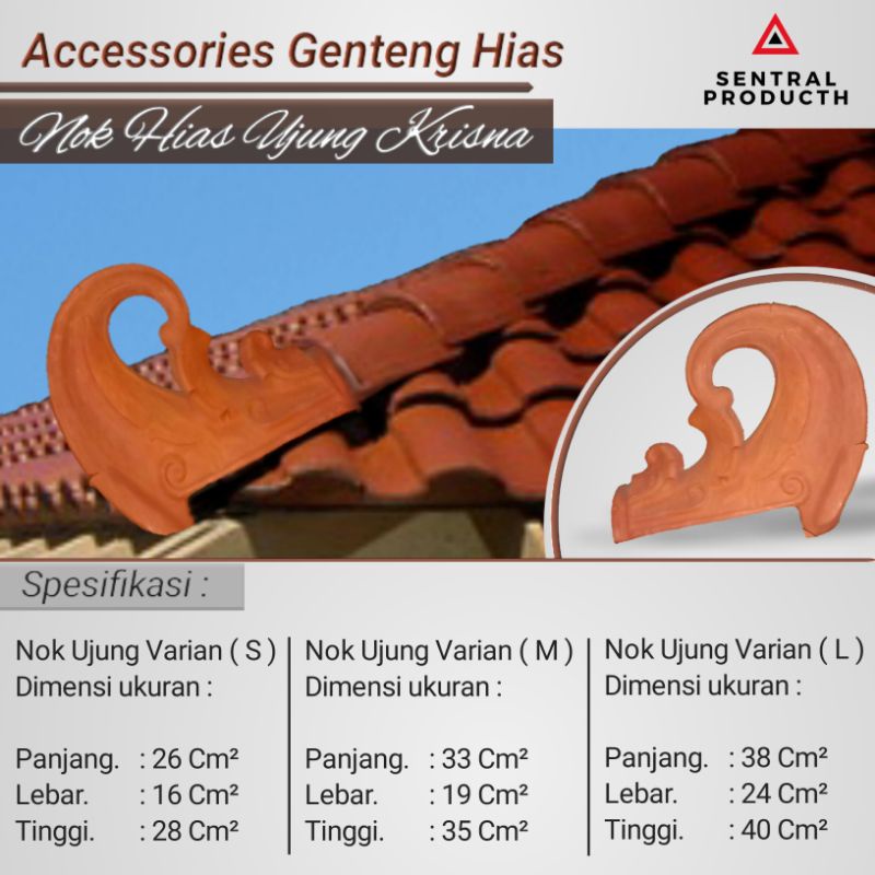 Genteng Hias Nok Ujung