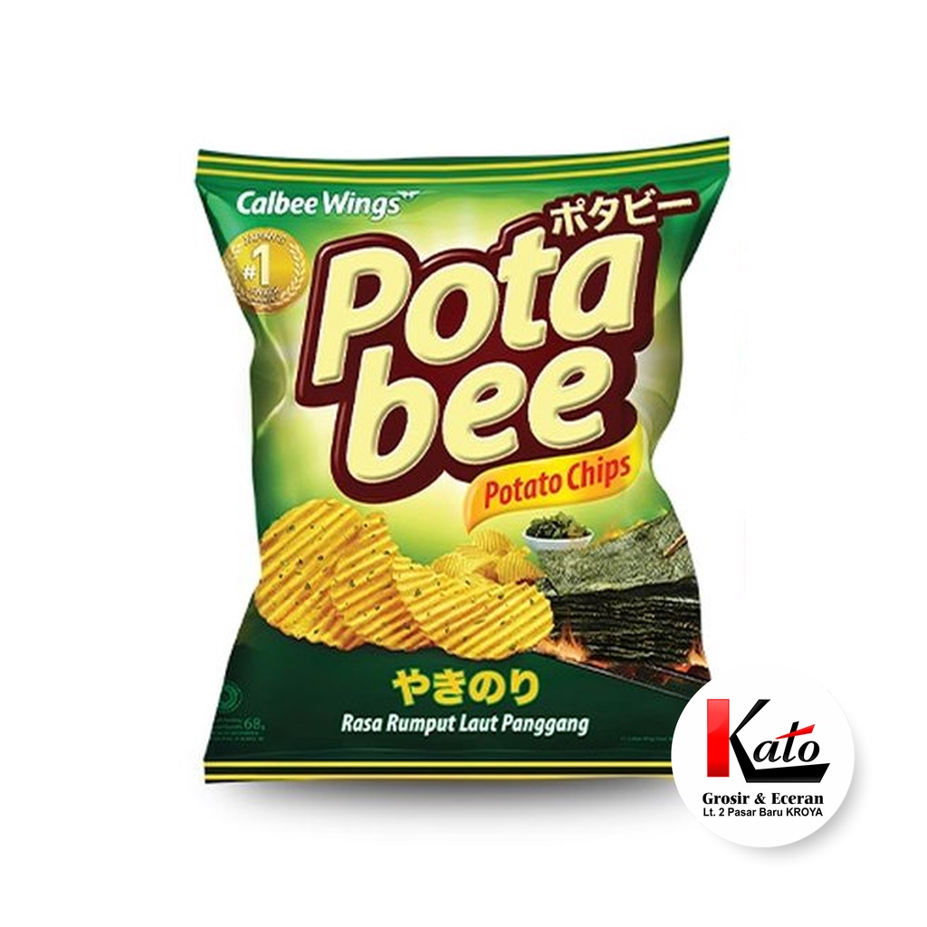 

Potabee Keripik Kentang RUMPUT LAUT PANGGANG / GRILLED SEAWEED 68 gr