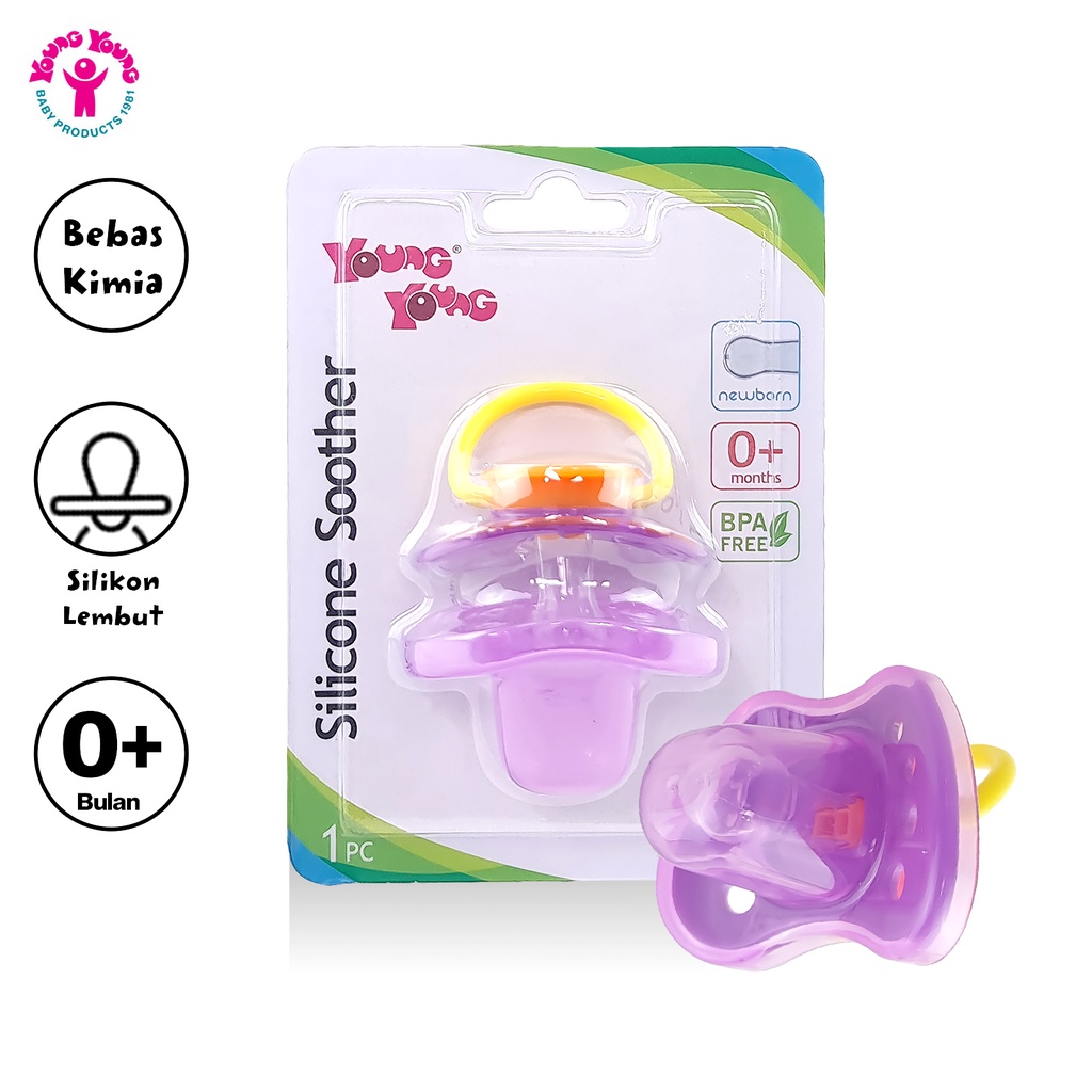 YOUNG YOUNG Dot /  Empeng Bayi 1 Pcs Silicone Soother BPA Free Dot Silikon IL-SO-3-Tiger