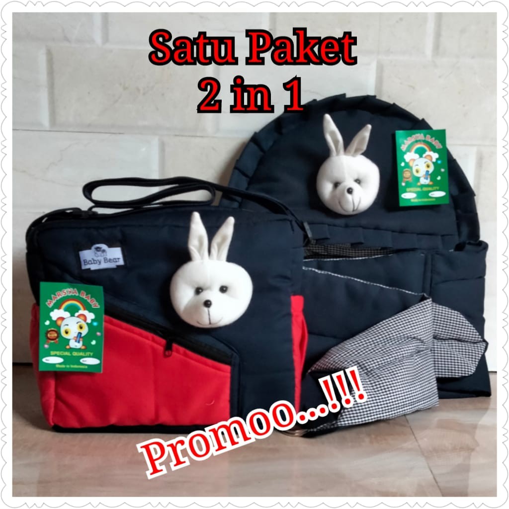 Satu Paket (2 in 1) Gendongan Bayi Dan Tas Bayi Termurah