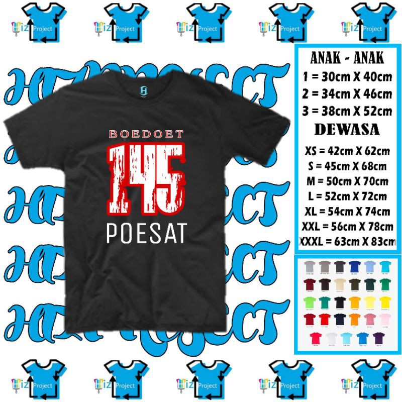 T-SHIRT KAOS STM BOEDOET POESAT 145 JAKARTA