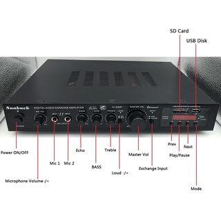 Jual Sunbuck Audio Amplifier Bluetooth DAC Home Stereo 5 Channel - DAC ...