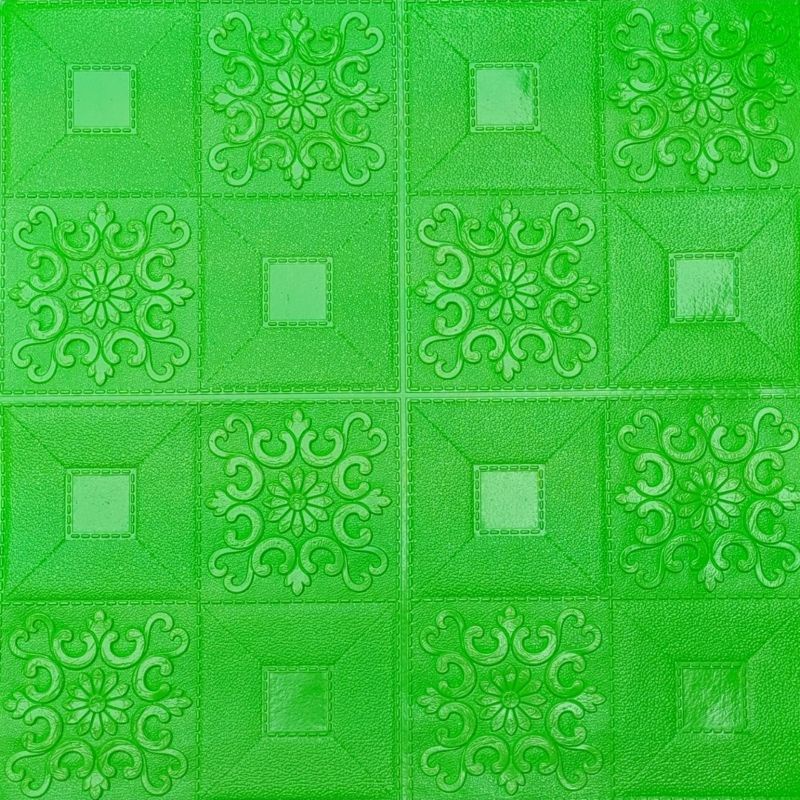 10 LEMBAR WALLPAPER 3D MOTIF BATIK 70x77CM / WALLPAPER BATIK CLASSIC WARNA-10LEMBAR BATIK HIJAU