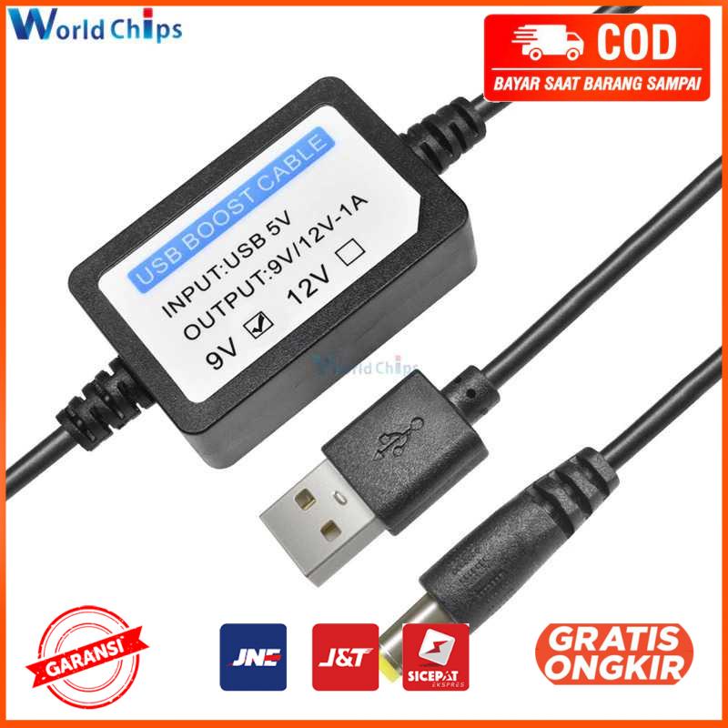 Kabel USB Power Boost Step Up 5V to 9V 1A 2.1x5.5mm TQ5